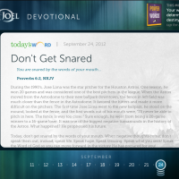 JOM iPad App Devotionals Page