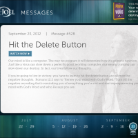 JOM iPad App Messages Page